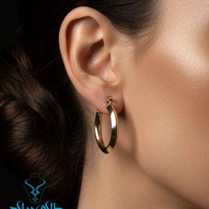 خرید گوشواره طلا حلقه ای کد34 از طلافروشی میلاد