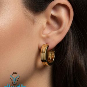 خرید گوشواره طلا حلقه ای کد35 از طلافروشی میلاد