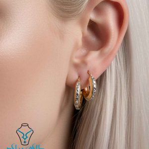 خرید گوشواره طلا حلقه ای کد37 طلای میلاد