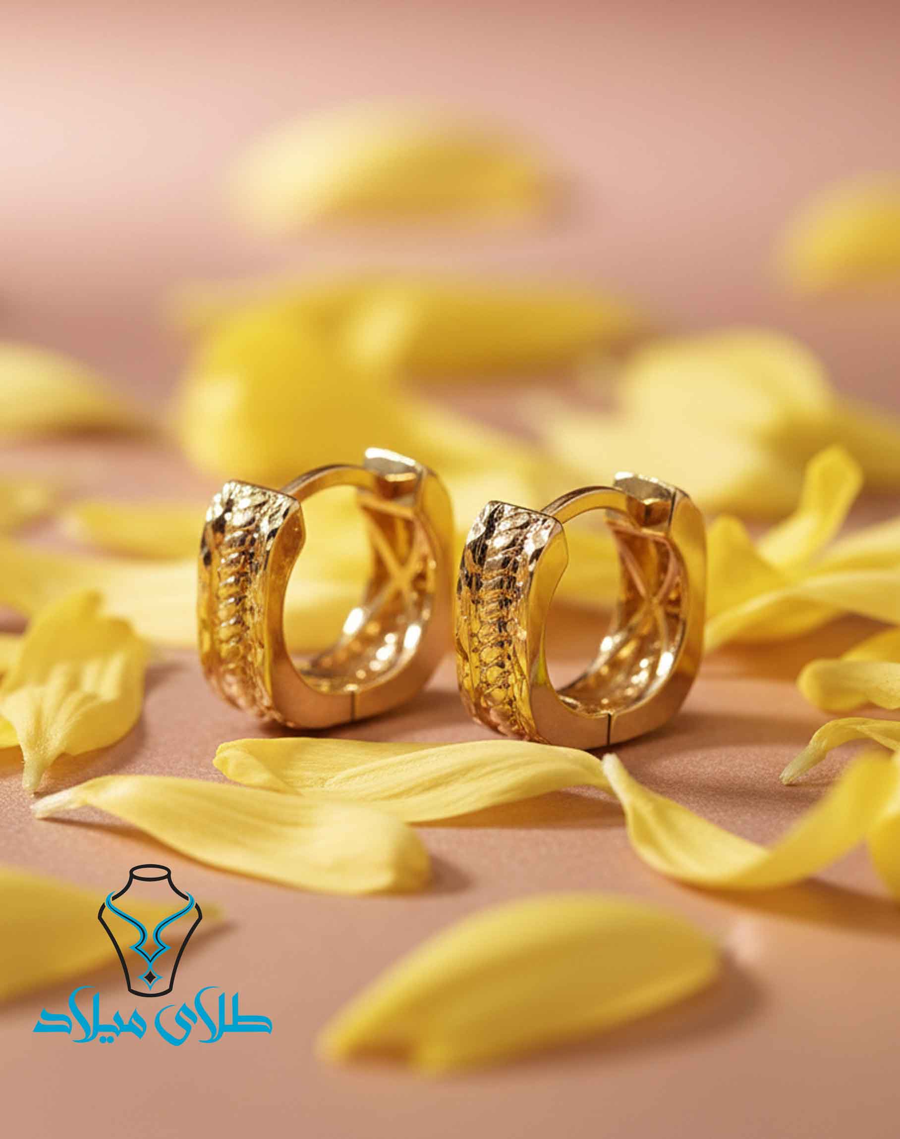 گوشواره طلا حلقه ای کد38 میلادزر