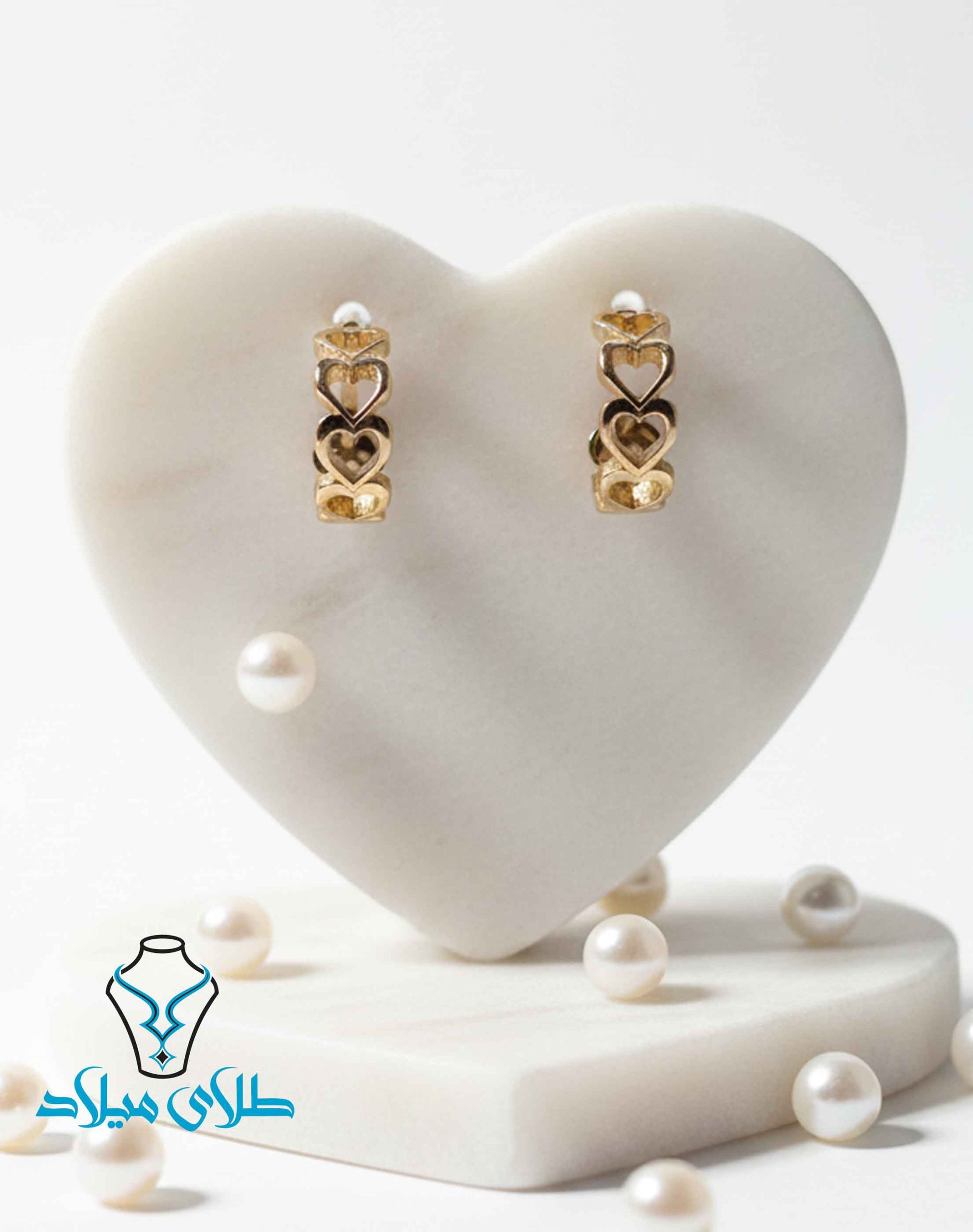 گوشواره طلا حلقه ای کد39 میلادزر