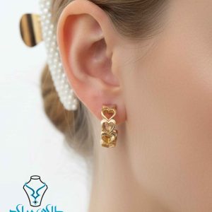 خرید گوشواره طلا حلقه ای کد39 طلای میلاد