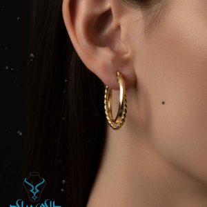 خرید گوشواره حلقه ای طلا کد40 از طلای میلاد