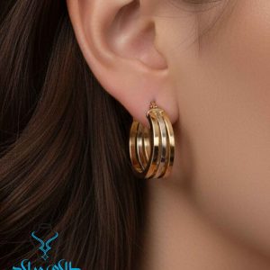 خرید گوشواره حلقه ای طلا کد46 از سایت میلادزر