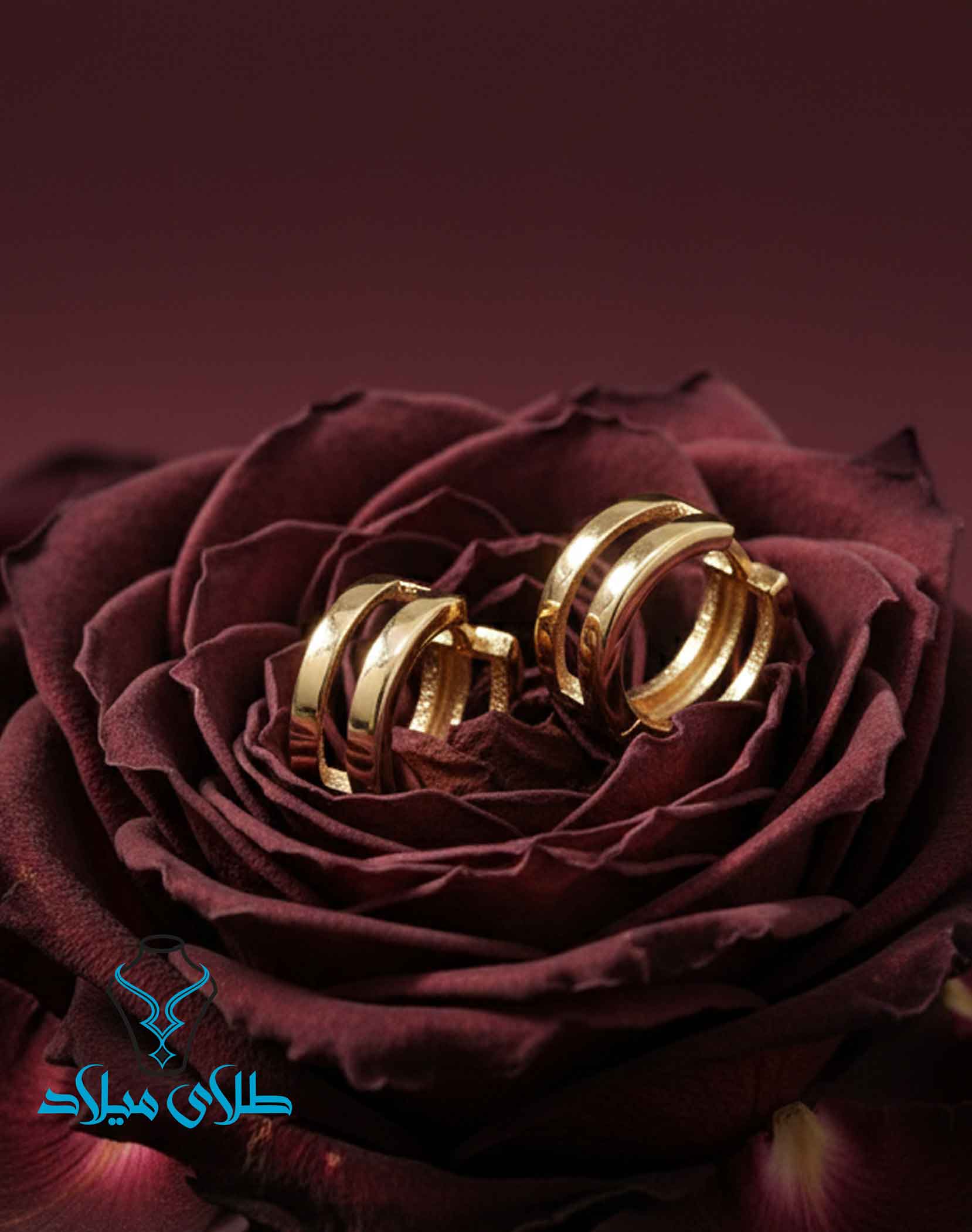 گوشواره حلقه ای طلا کد47 میلادزر