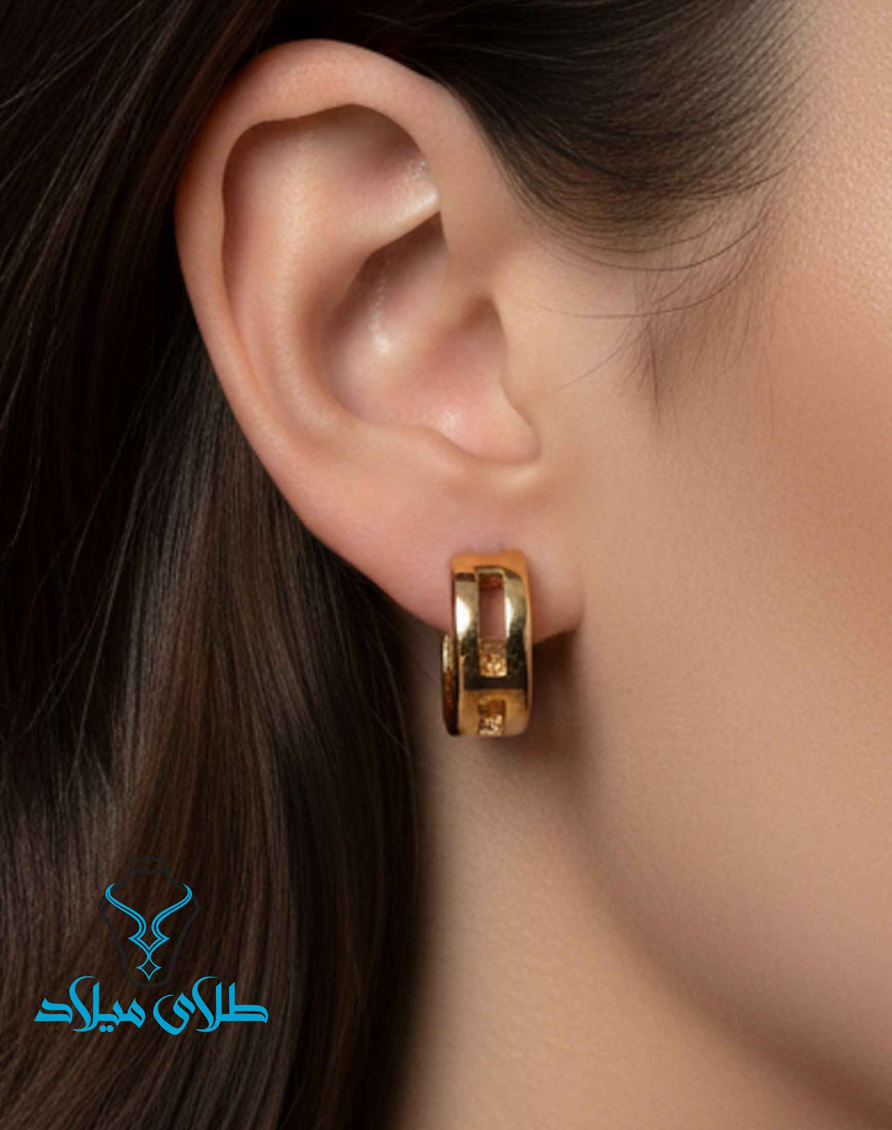 خرید گوشواره حلقه ای طلا کد47 از سایت میلادزر