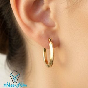 خرید گوشواره حلقه ای طلا کد49 از سایت میلادزر