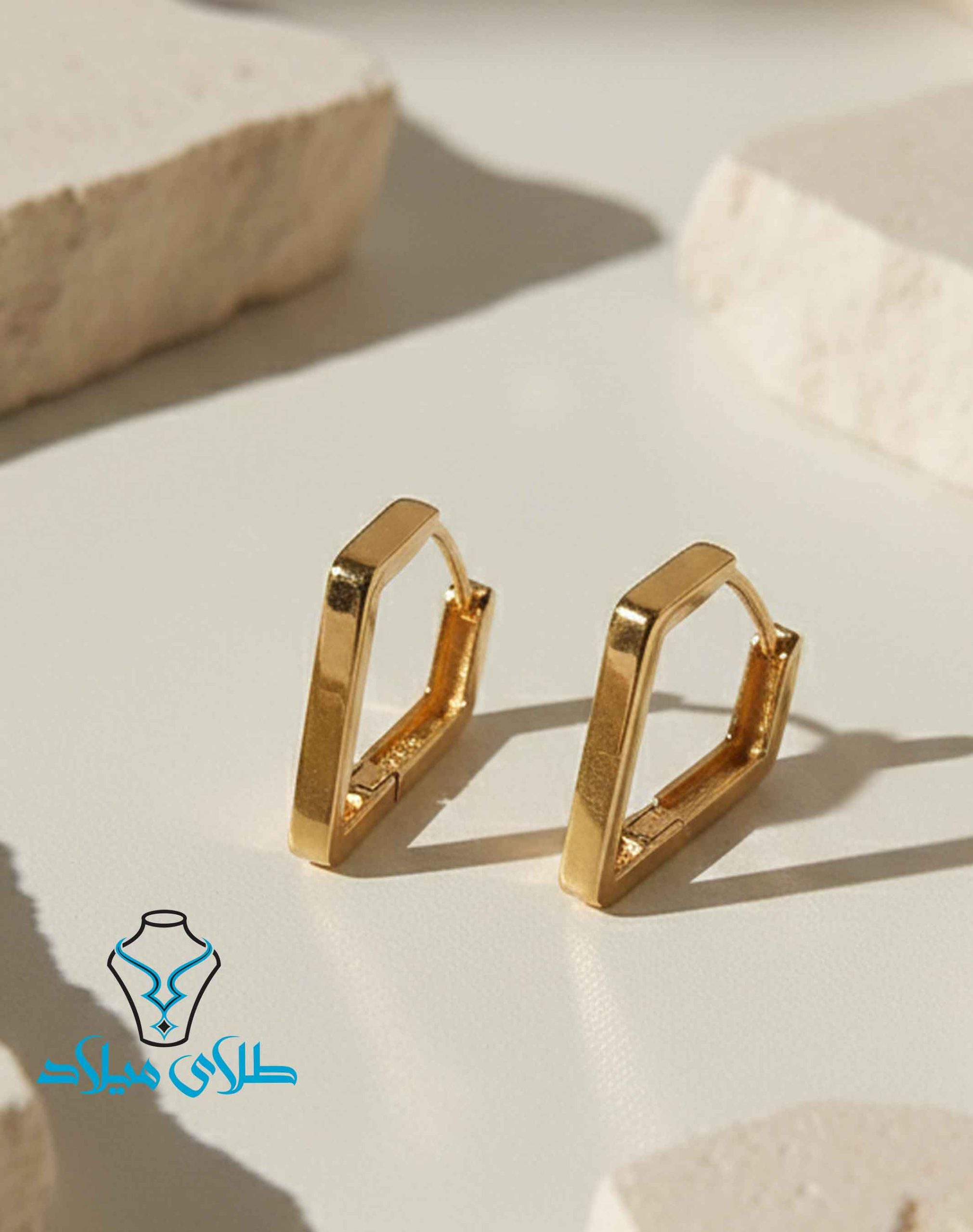 گوشواره حلقه ای طلا کد51 در گالری طلا میلاد