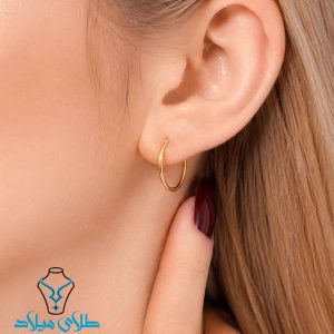خرید گوشواره حلقه ای طلا کد65 از سایت میلادزر