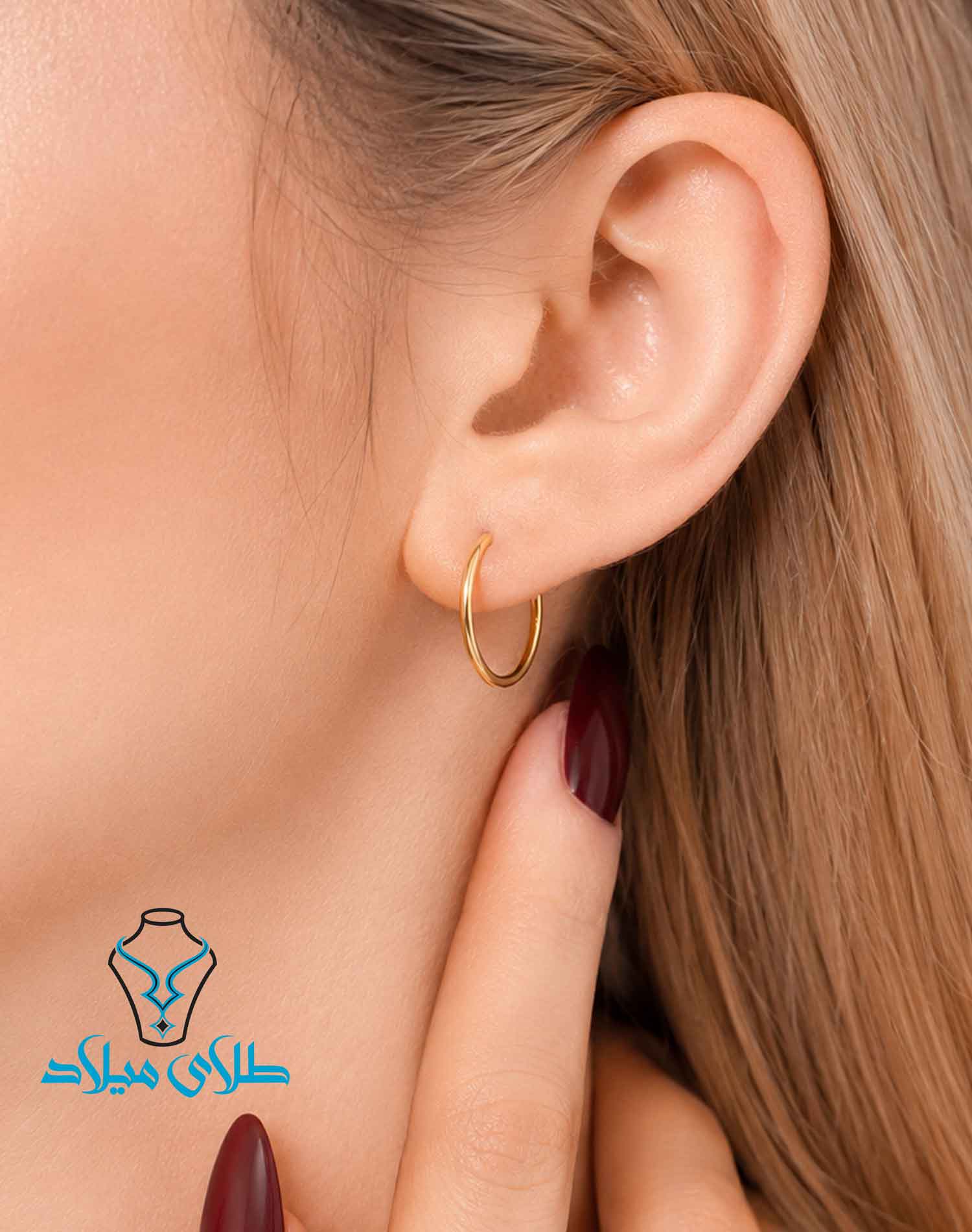 خرید گوشواره حلقه ای طلا کد65 از سایت میلادزر