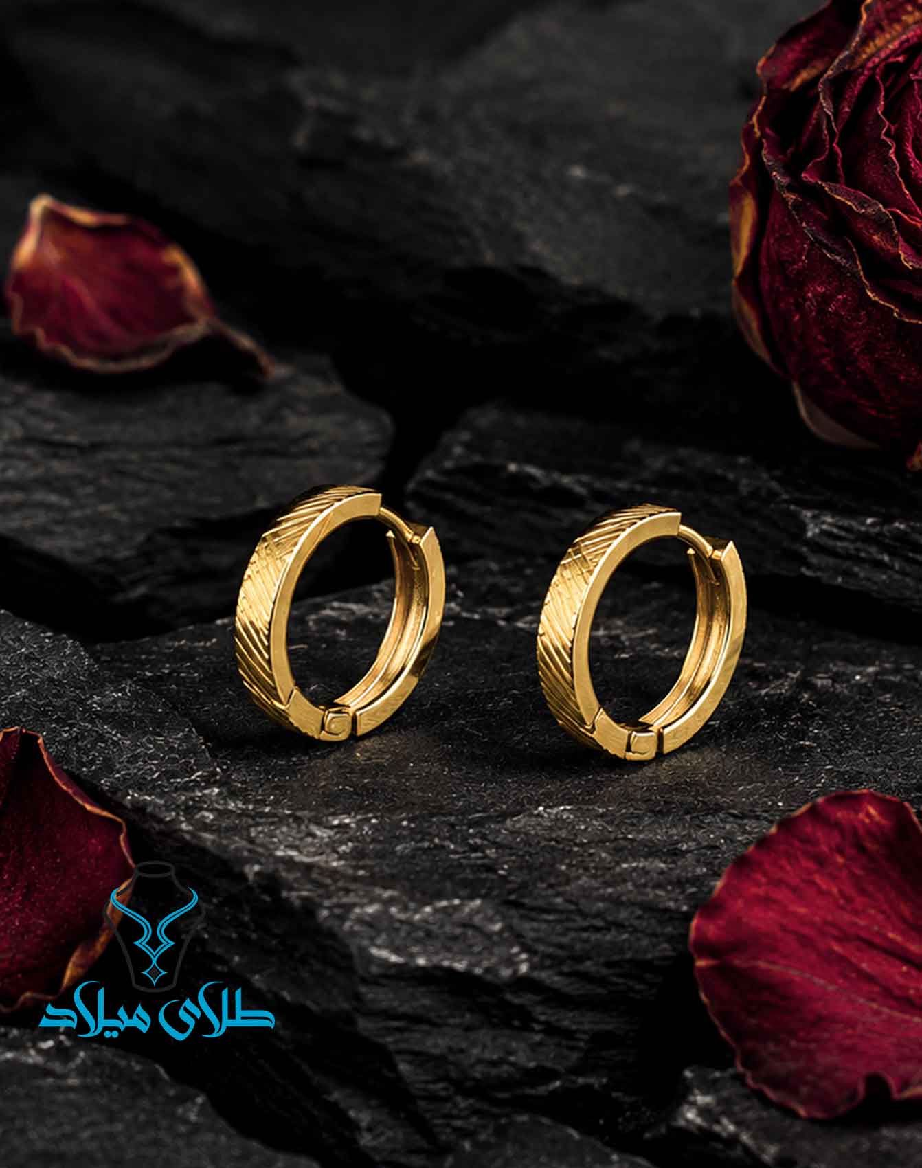 گوشواره حلقه ای طلا کد66 در طلای میلاد
