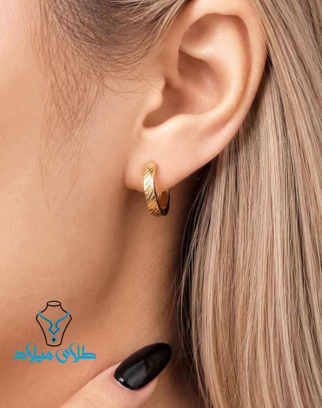 گوشواره حلقه ای طلا کد66
