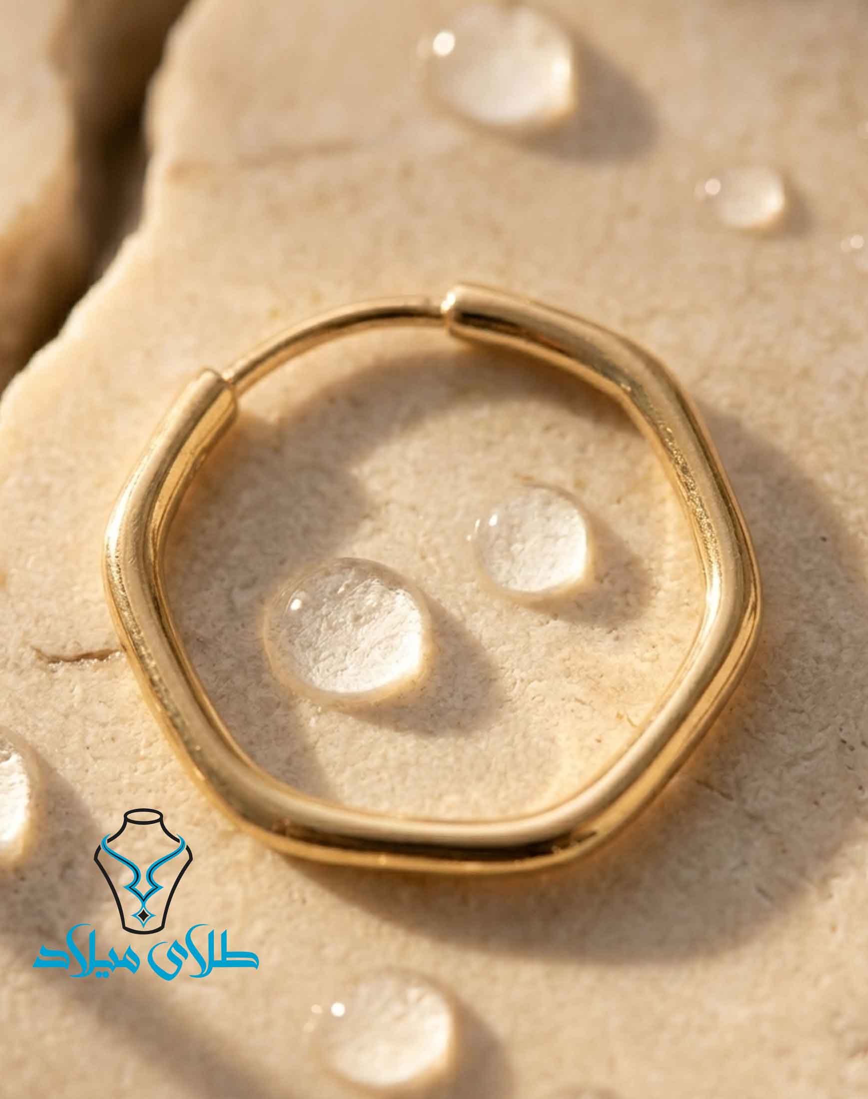 گوشواره حلقه ای طلا کد68 در گالری طلا میلاد