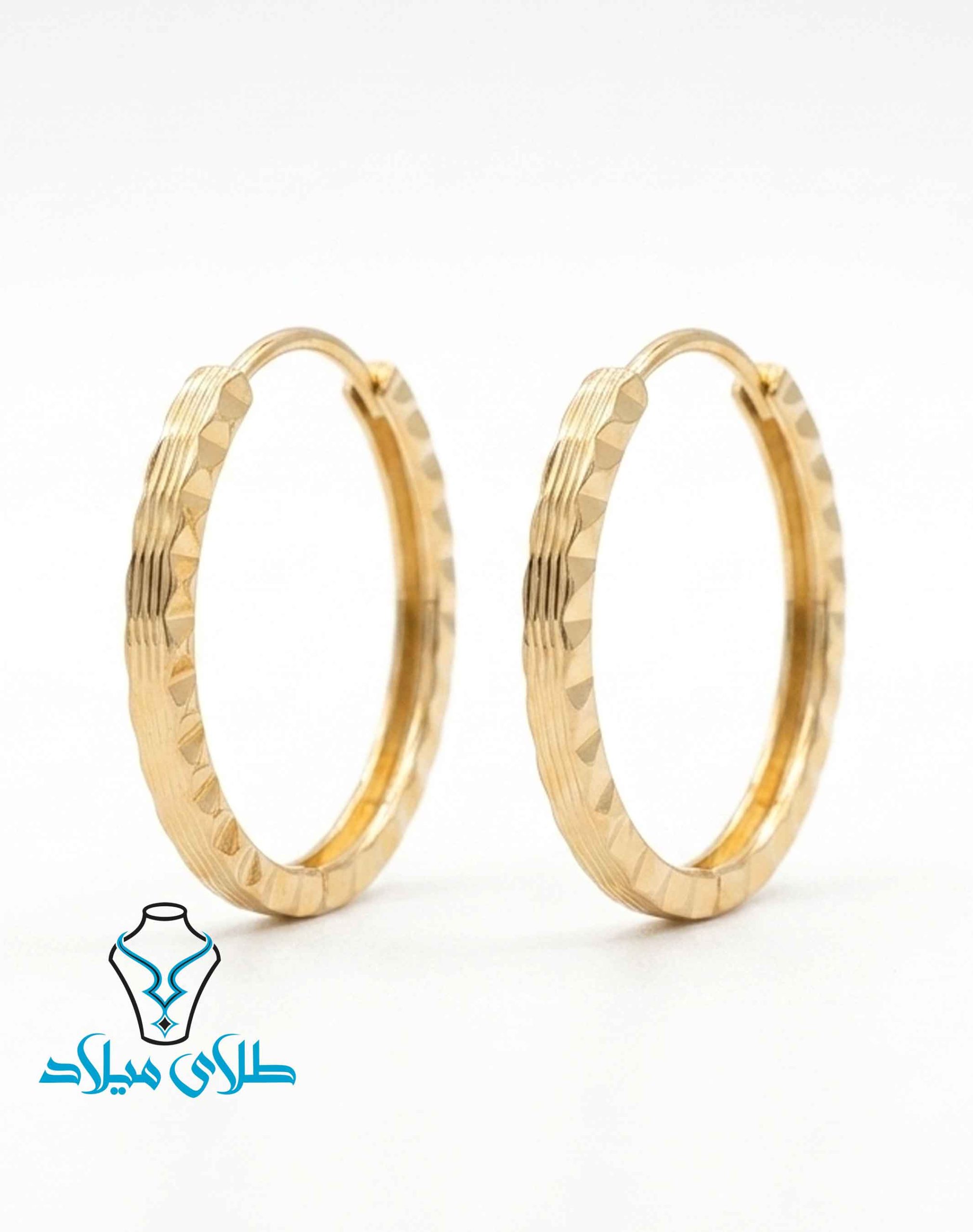 خرید گوشواره حلقه ای طلا کد70