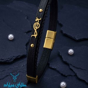 دستبند چرم مردانه کد4