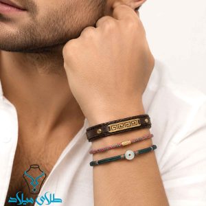 دستبند چرم مردانه کد5