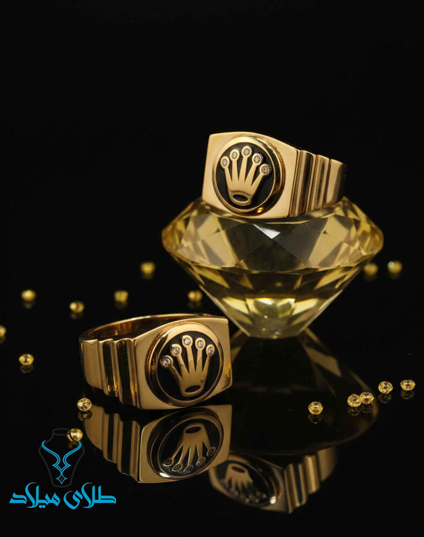 انگشتر طلا مردانه کد27 گالری طلای میلاد