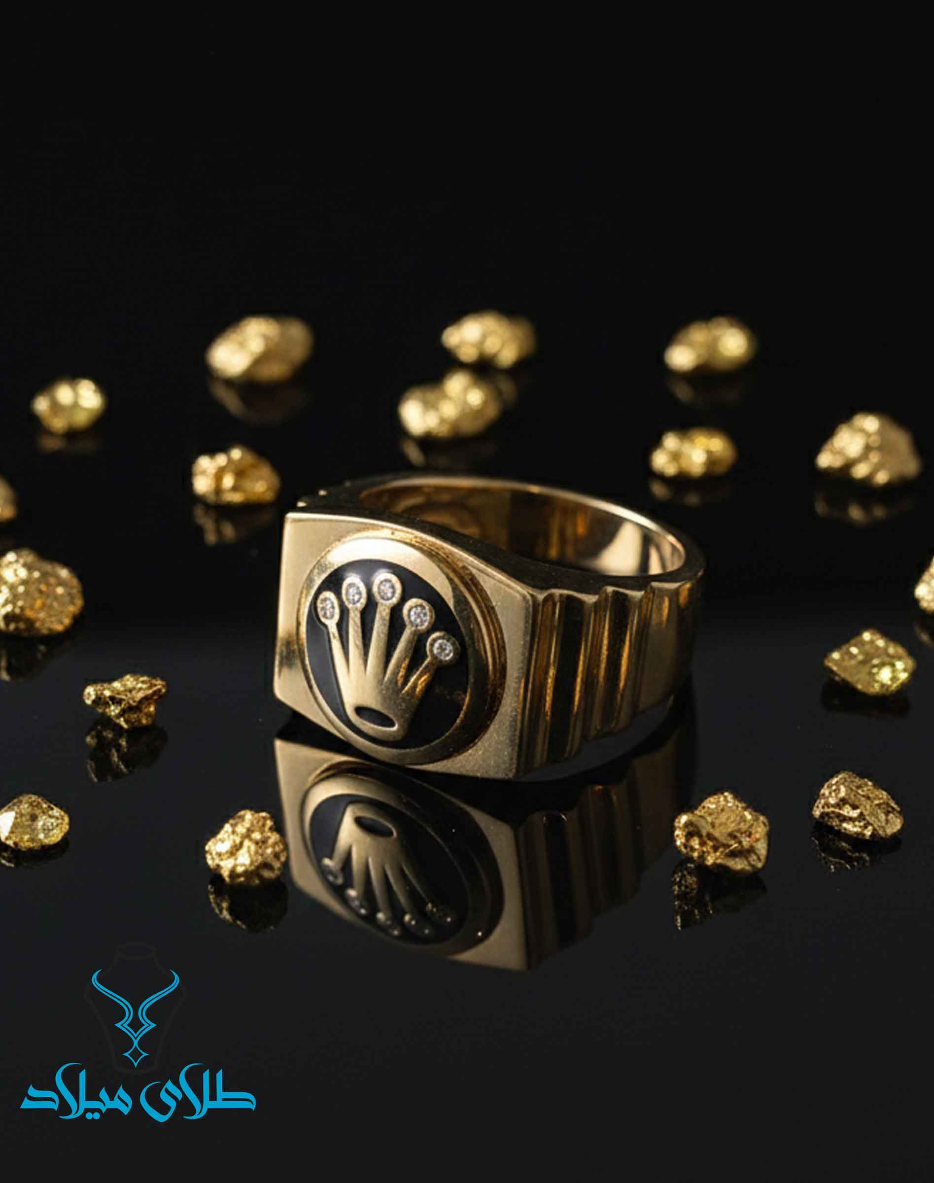 انگشتر طلا مردانه کد27 میلادزر