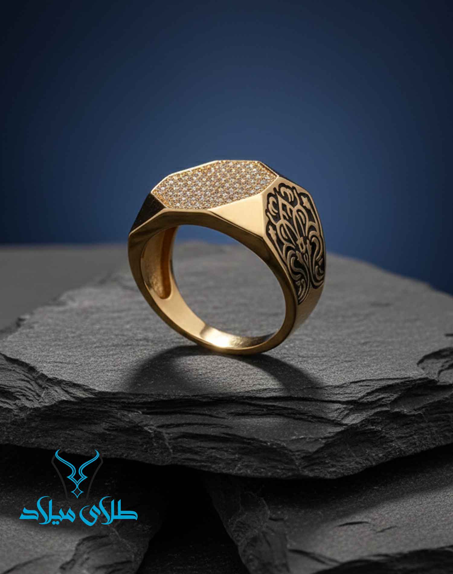 انگشتر طلا مردانه کد28 طلای میلاد