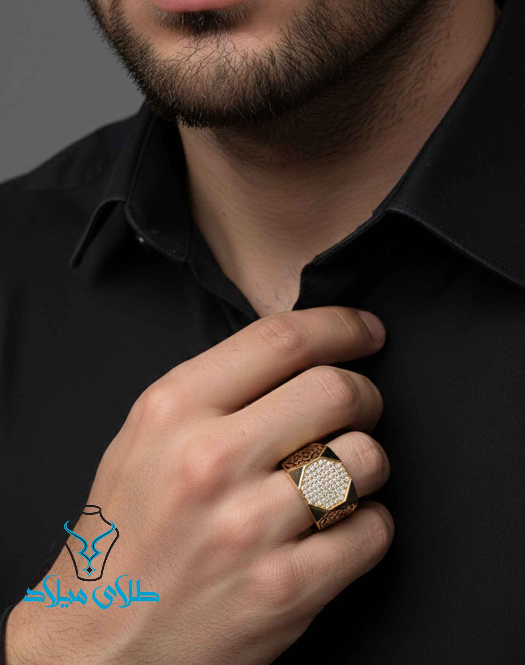 خرید انگشتر طلا مردانه کد28 از سایت میلادزر