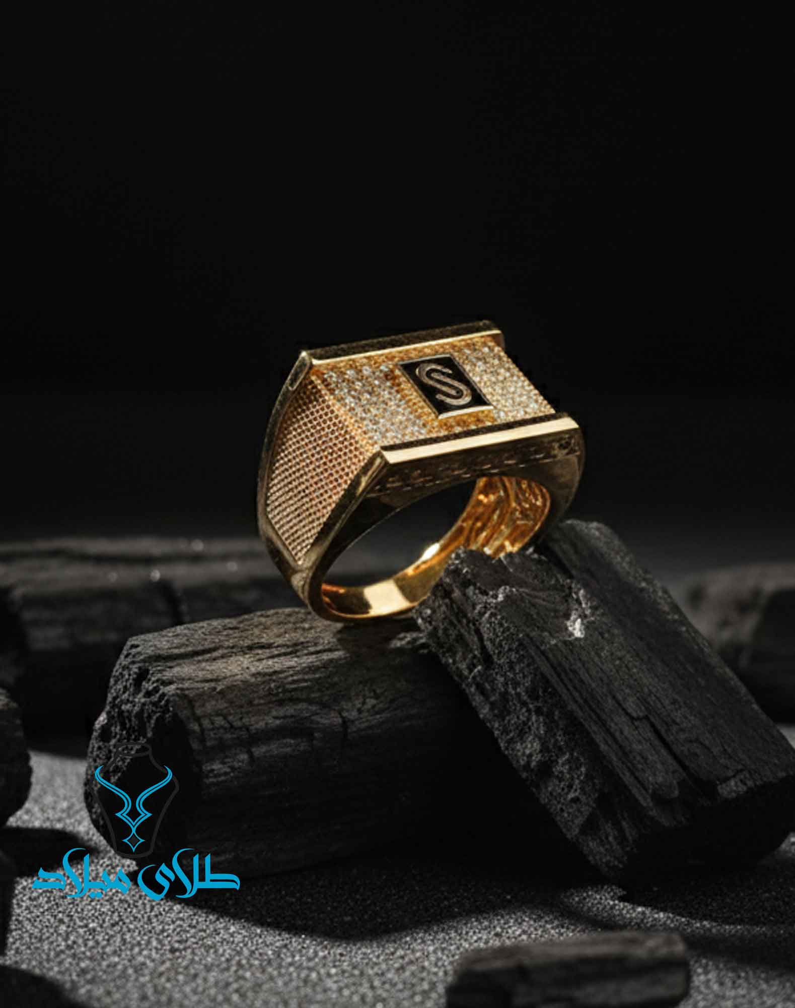 انگشتر موناکو مردانه طلا کد30 طلای میلاد