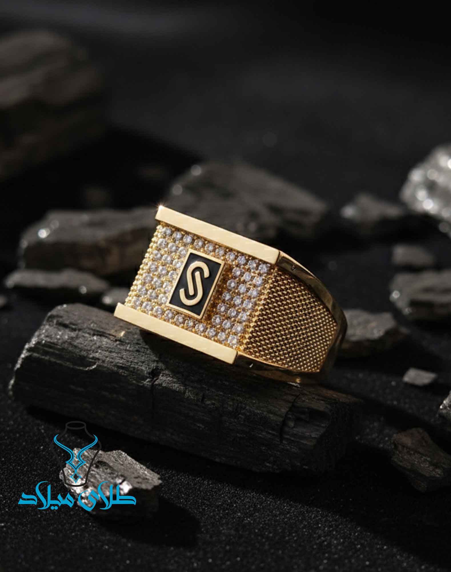 انگشتر موناکو مردانه طلا کد30