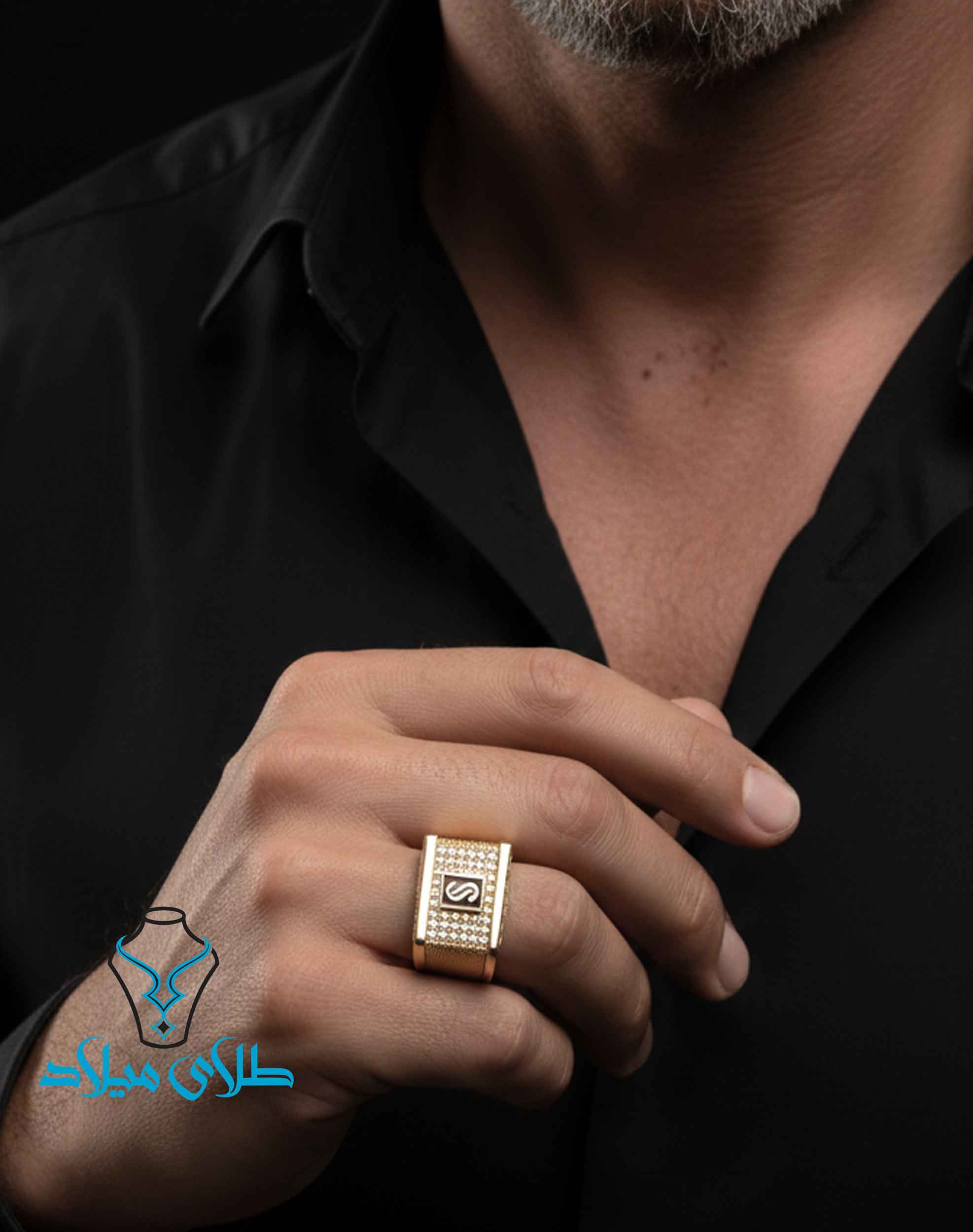 خرید انگشتر موناکو مردانه طلا کد30