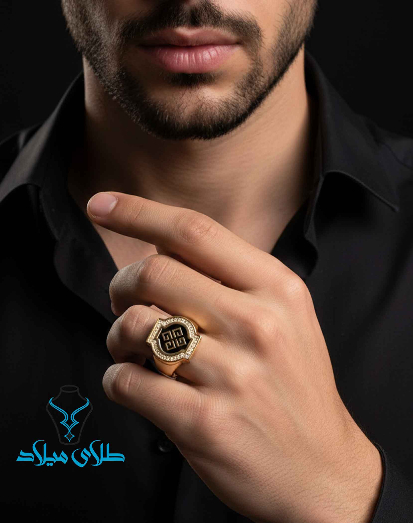 خرید انگشتر طلا مردانه کد32 از سایت میلادزر