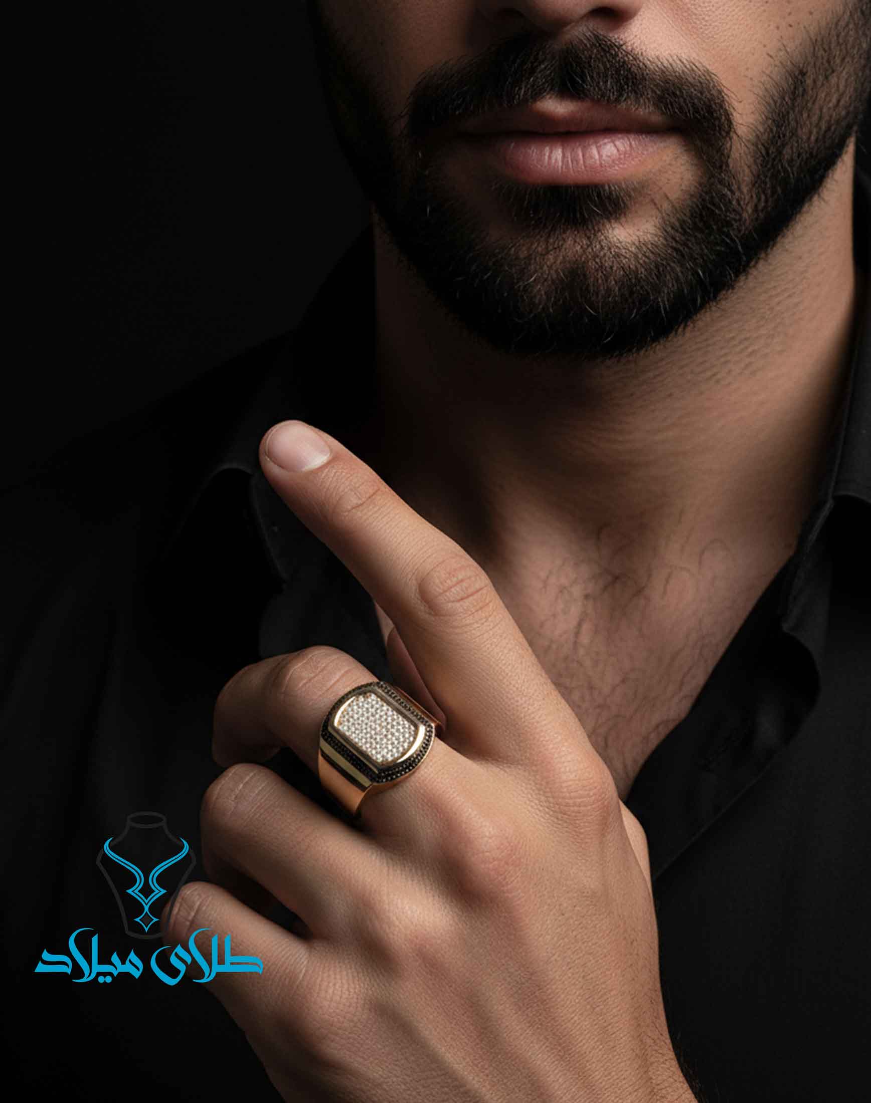 خرید انگشتر طلا مردانه کد33 از طلای میلاد