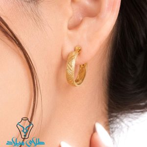 خرید گوشواره حلقه ای طلا نفس