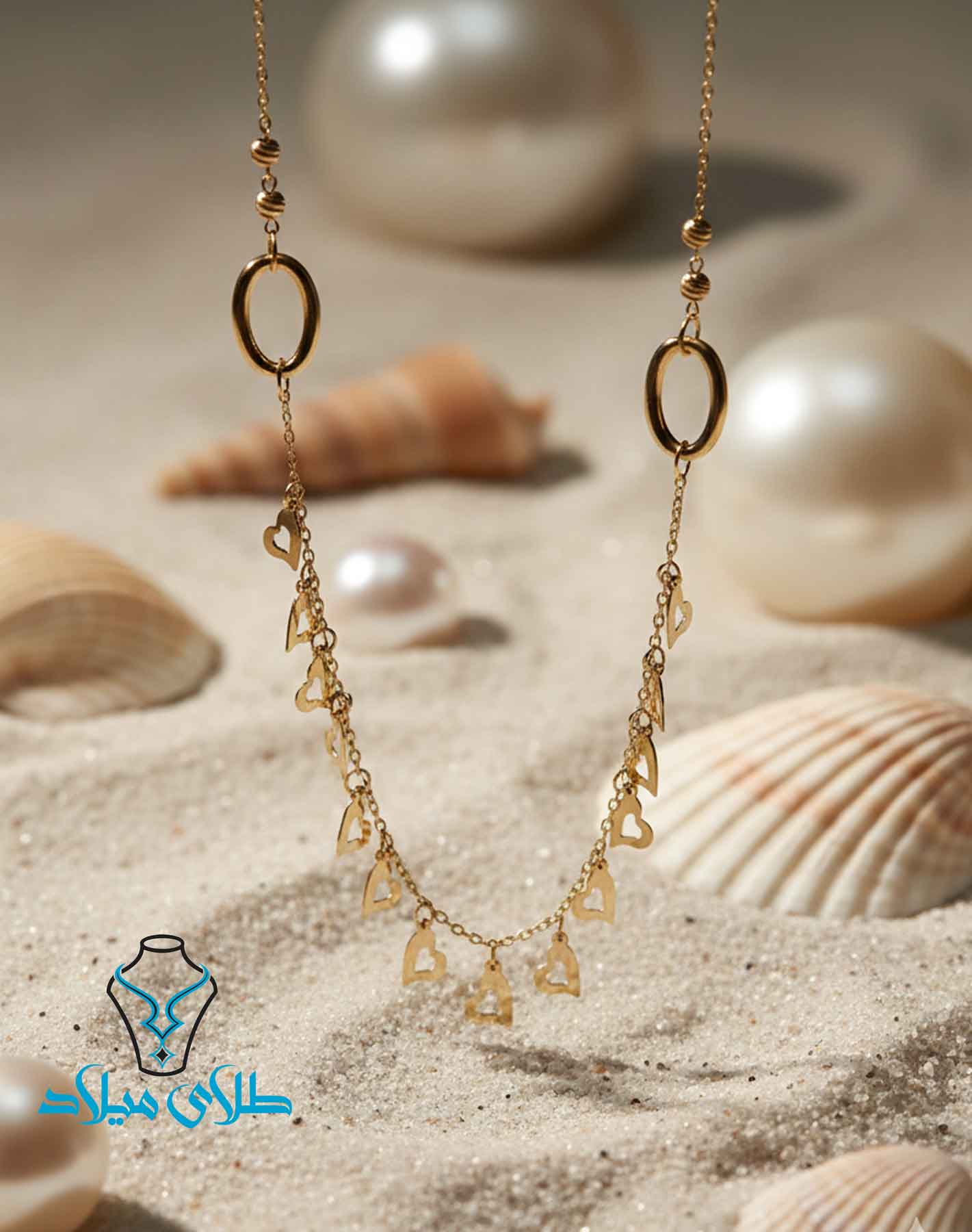 گردنبند طلا کد40 پولکی