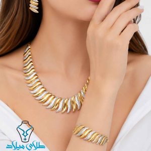 خرید نیم ست طلا کد14