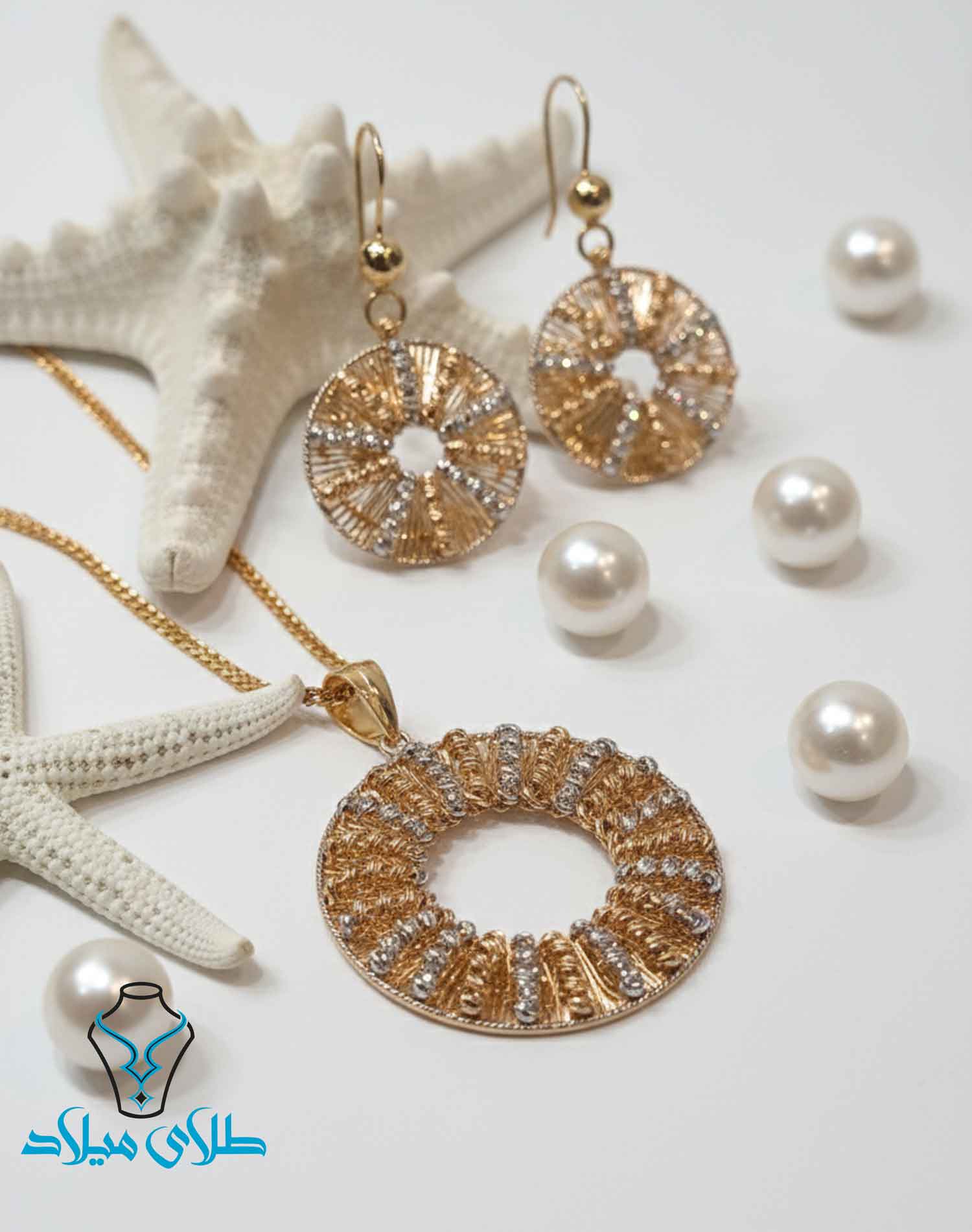 نیم ست طلا کد19