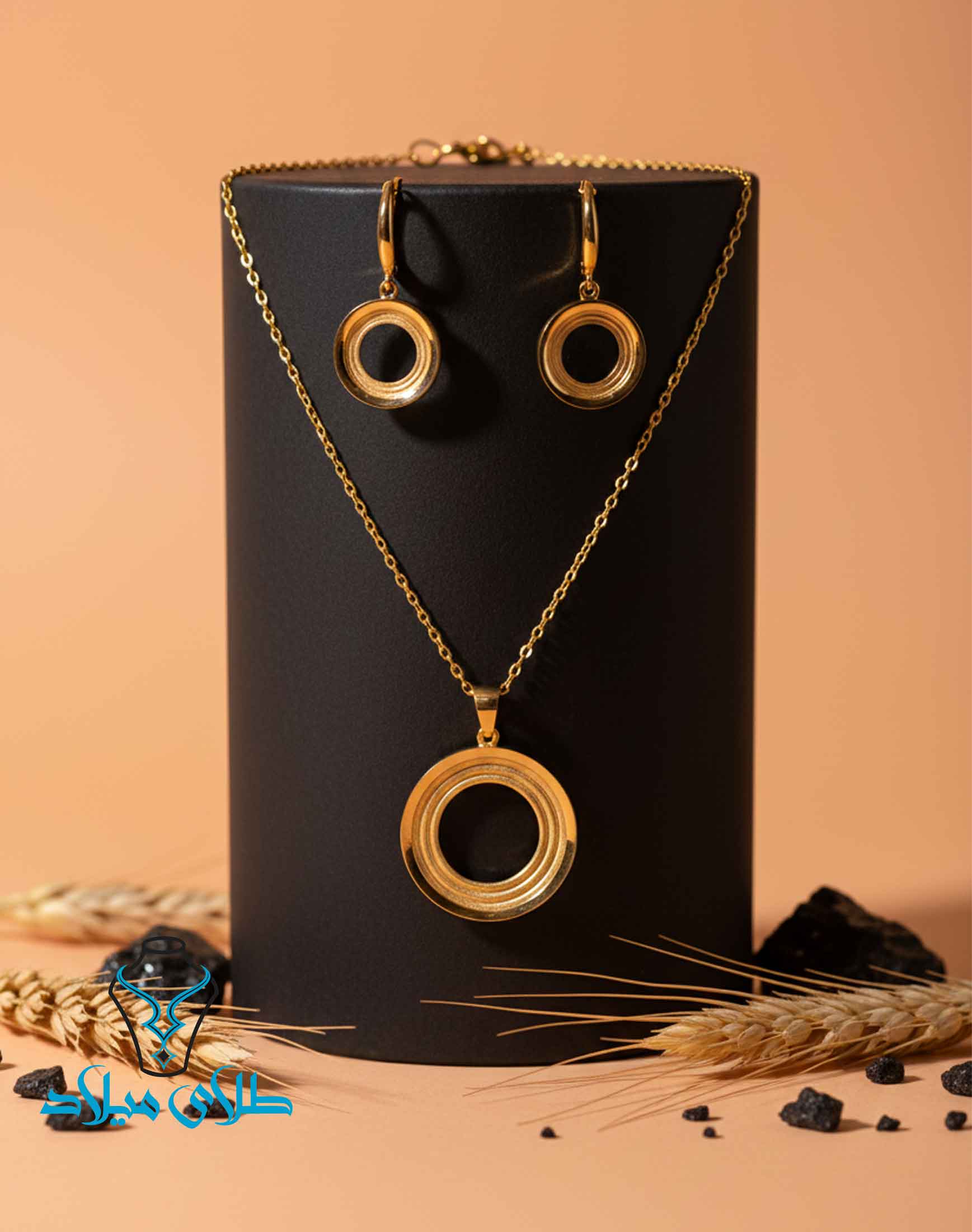 نیم ست طلا کد21 میلادزر