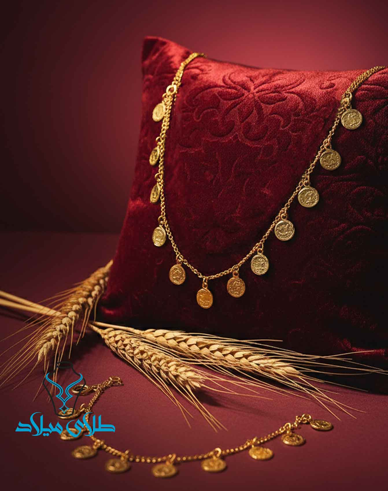 نیم ست طلا کد30 طلای میلاد