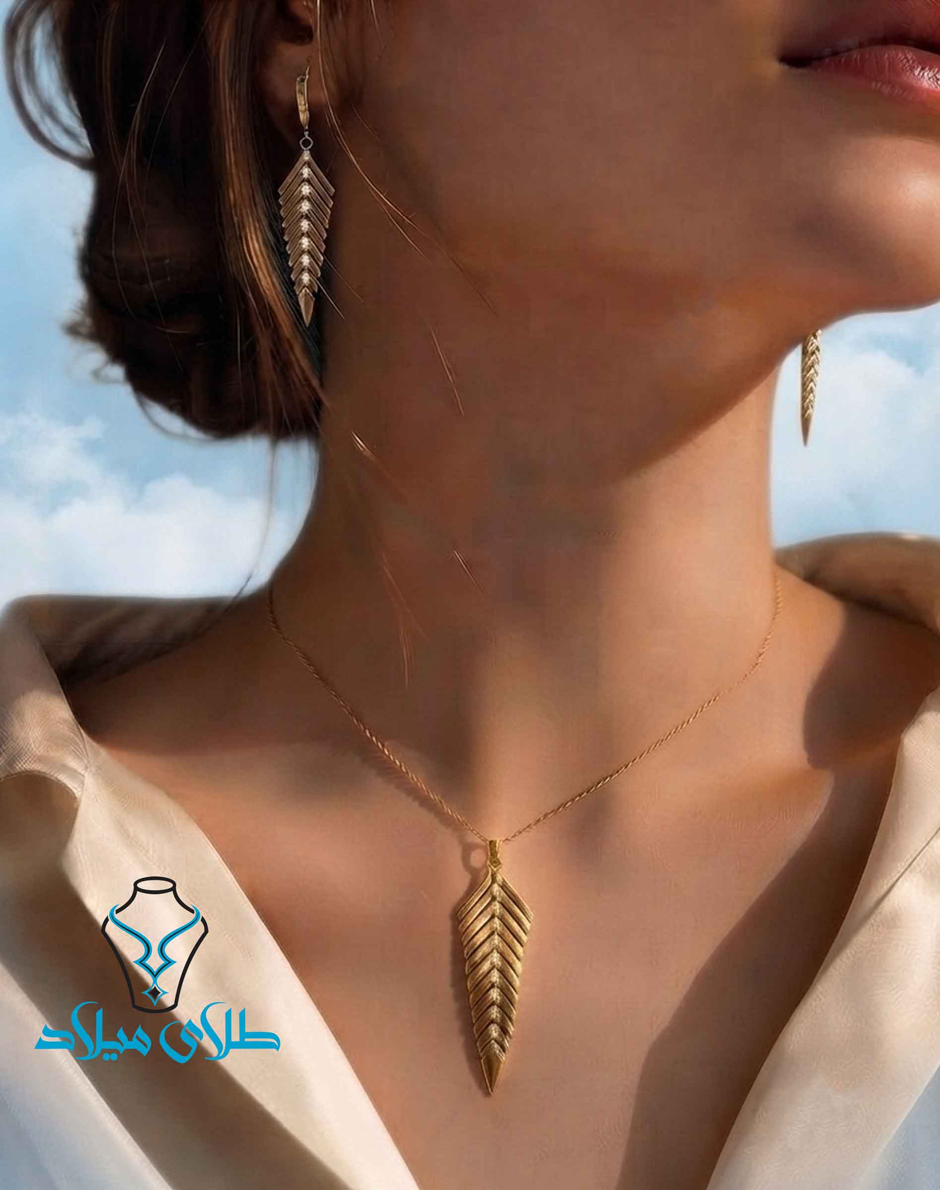 نیم ست طلا کد34 با مدل