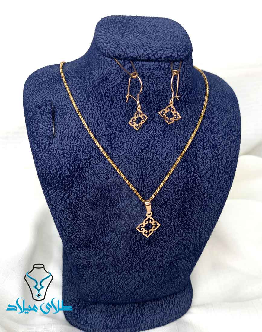 نیم ست طلا کد17 طلای میلاد