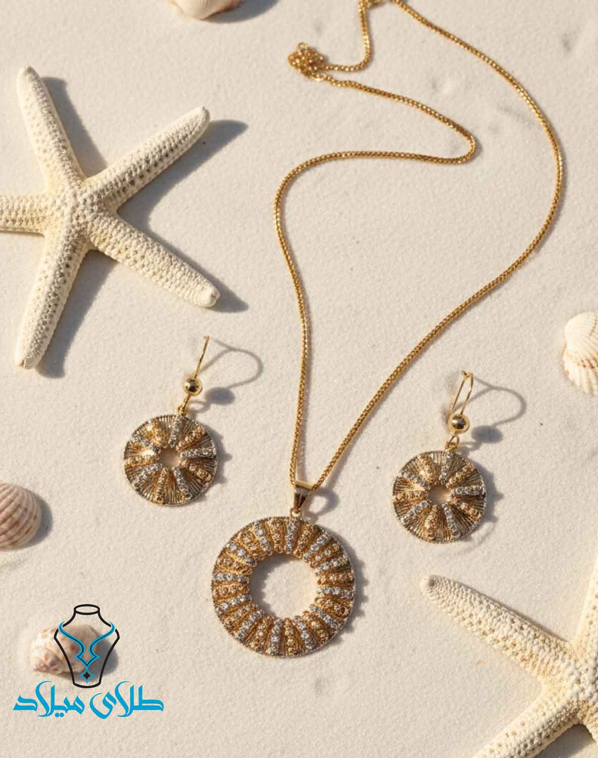 نیم ست طلا کد19 میلادزر