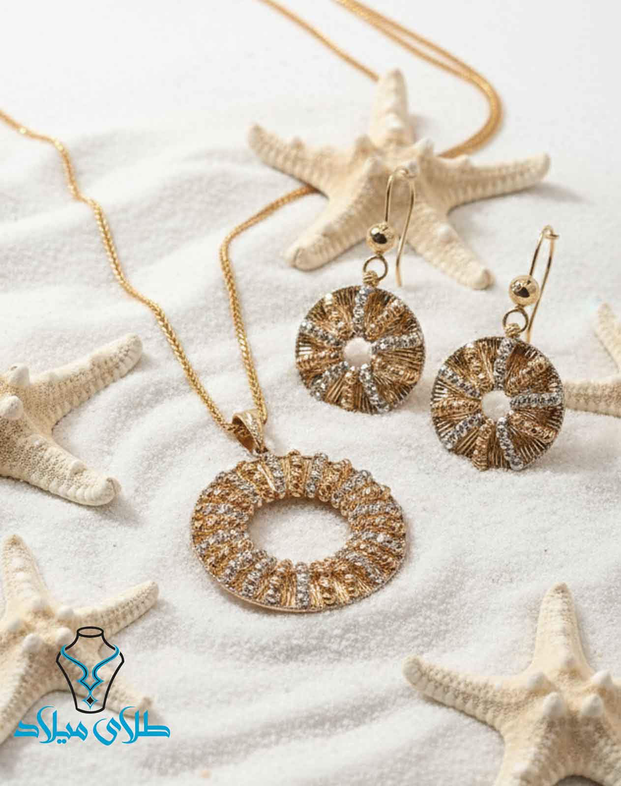 نیم ست کد19 طلا میلادزر