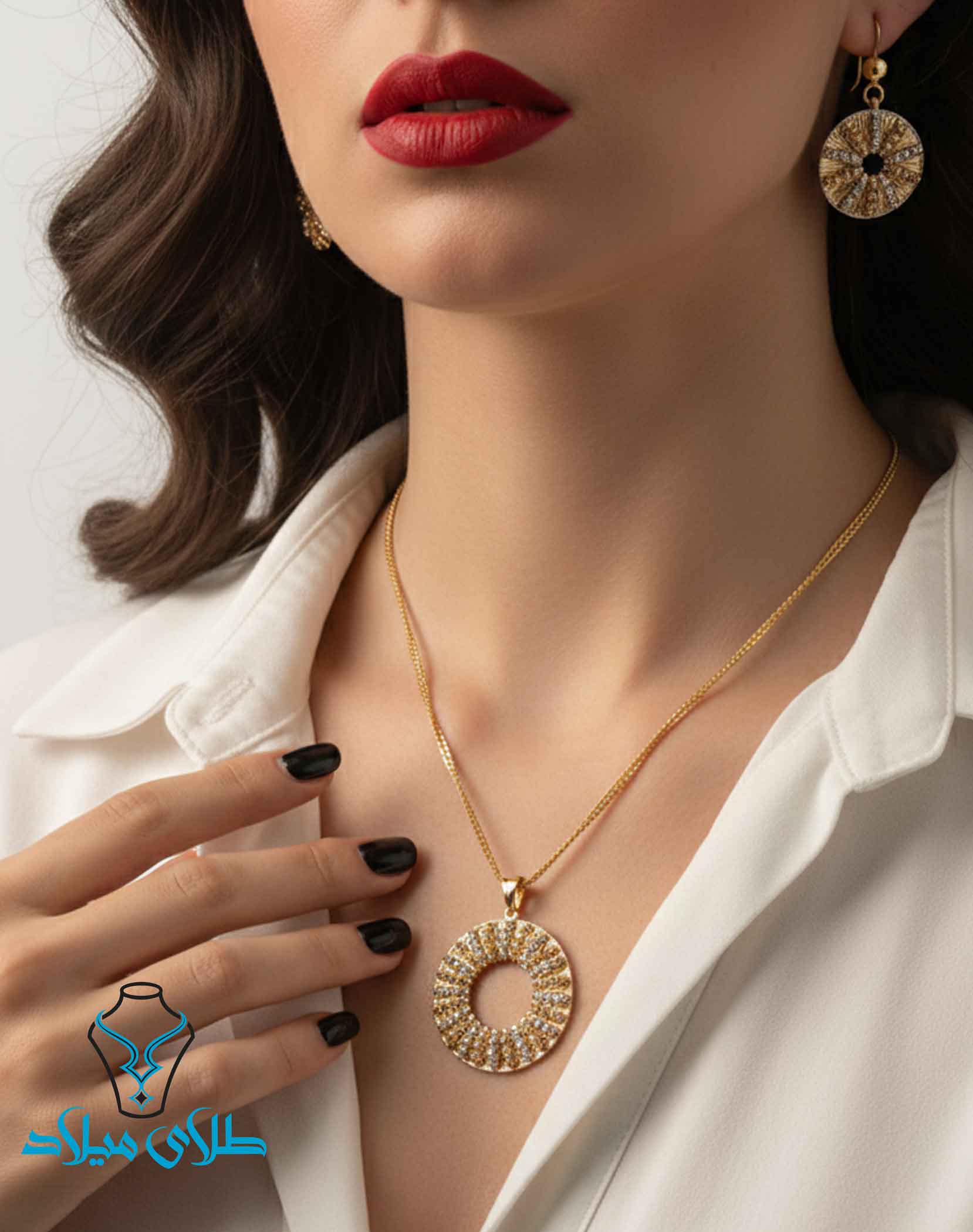 خرید نیم ست طلا کد19 از طلای میلاد