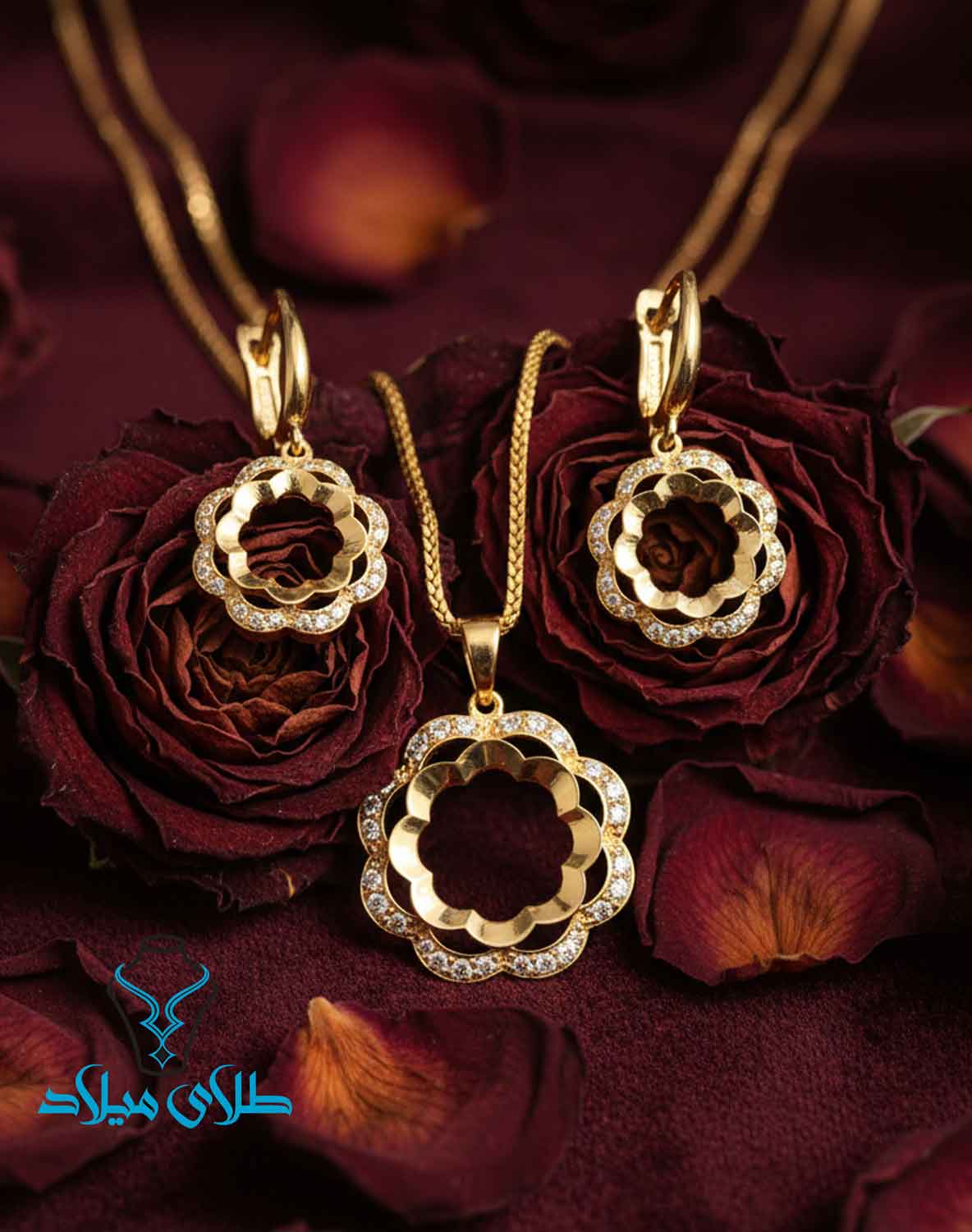 نیم ست طلا کد23 در گالری طلا میلاد