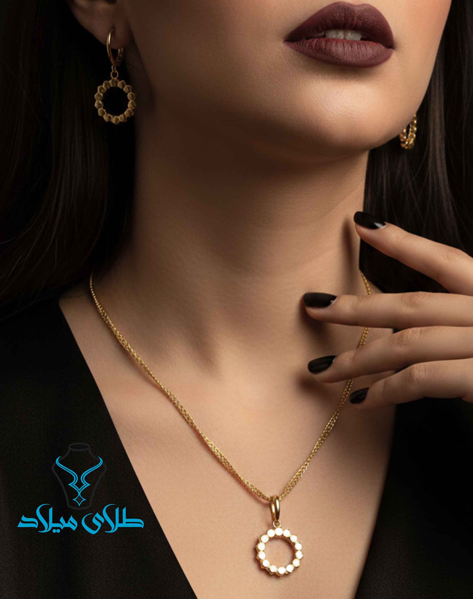 خرید نیم ست طلا کد25 از سایت میلادزر