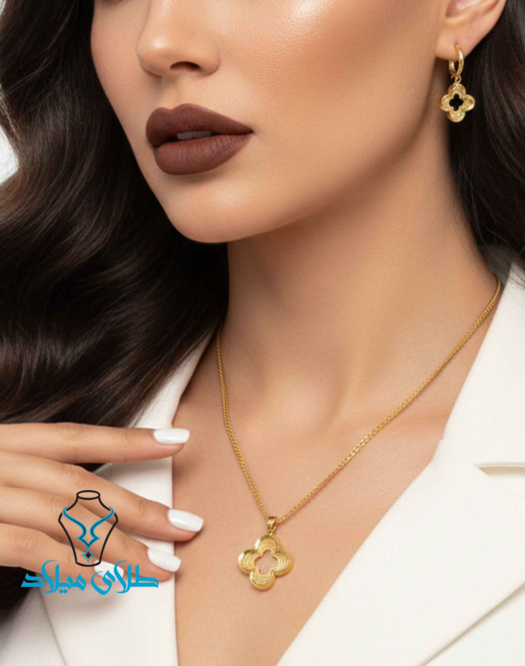 خرید نیم ست طلا کد27 از طلافروشی میلاد