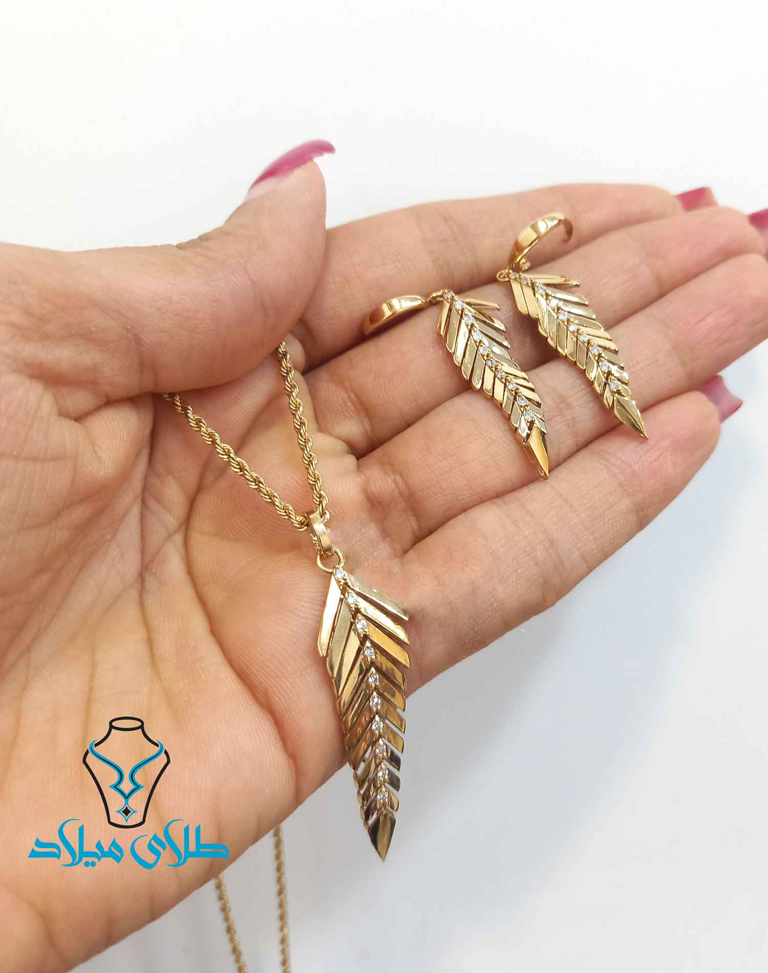 اندازه نیم ست طلا کد34