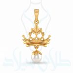 خرید پلاک طلا مرواریدی کد49 از miladzar.com