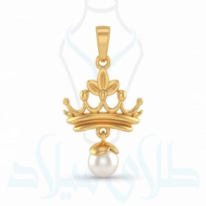 خرید پلاک طلا مرواریدی کد49 از miladzar.com
