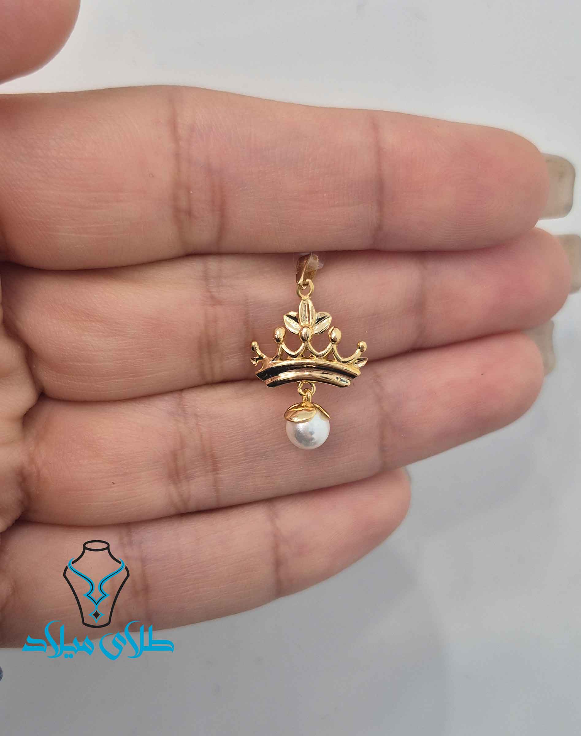 اندازه پلاک طلا مرواریدی کد49