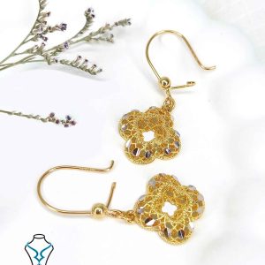 خرید گوشواره آویز طلا کد23