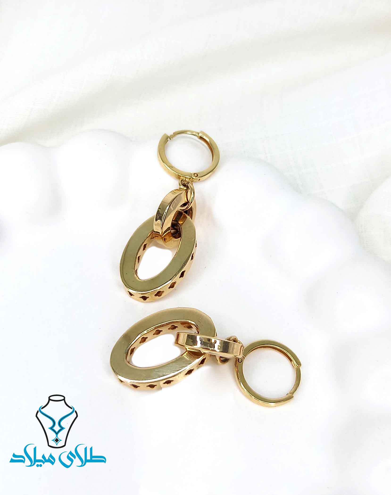 خرید گوشواره آویز طلا کد26