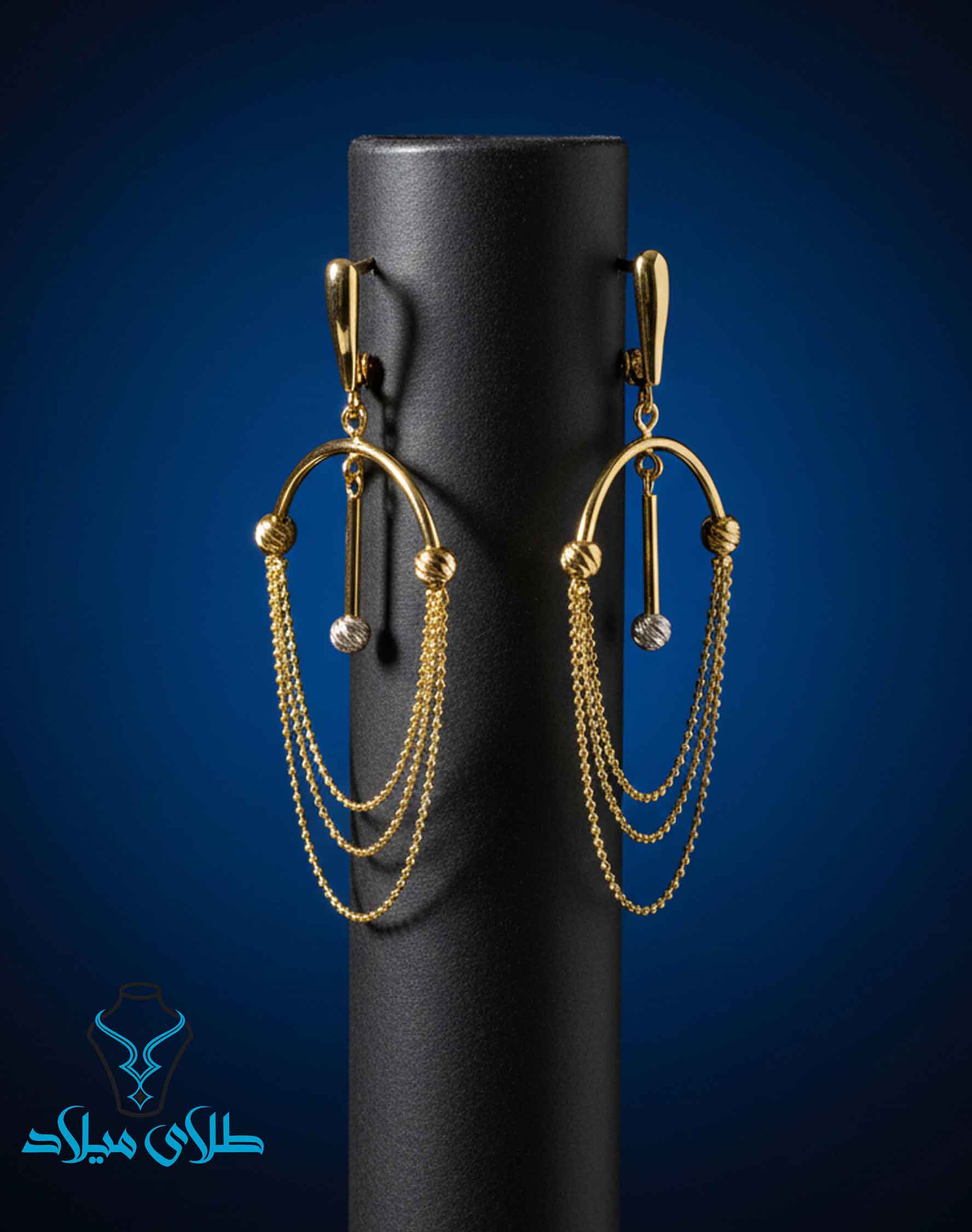 گوشواره آویز طلا کد28 گالری طلای میلاد